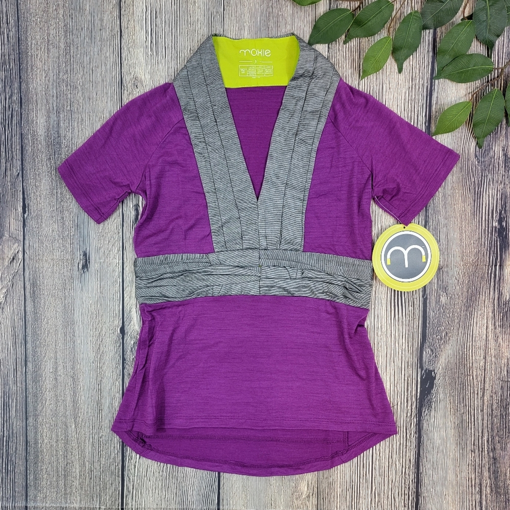Moxie NWT Pleat Cycle Bicycle Top